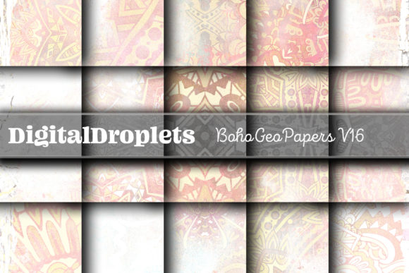 Boho Geo Papers Vol. 16: A Designer's Guide to Versatile Textures