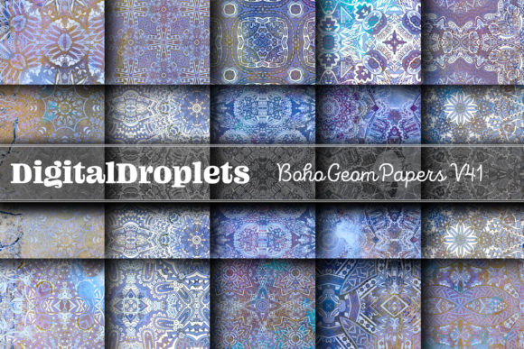 Boho Geom Papers Vol. 41: Elevate Your Creative Projects