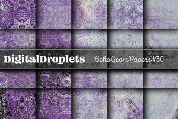 Boho Geom Papers Vol. 80 | Collection: A Designer's Textured Toolkit