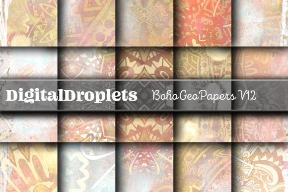 Elevate Your Designs with Boho Geo Papers Vol. 12