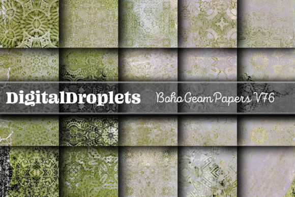 Elevate Your Designs with Boho Geom Papers Vol. 76